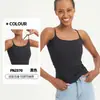 Ventas directas de fábrica de camisetas Yunrou, ropa de yoga hecha a medida, top deportivo de doble capa de alta elasticidad ajustado