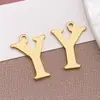 Acero Inoxidable Alta Retención de Color Capital 26 Letras Inglesas Pendientes Colgantes Colgante DIY Collar Pulsera Accesorios de Joyería
