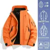 Chamarra cortavientos impermeable tres en uno estilo Luotuo para exteriores para mujer, abrigo de trabajo para empresa para hombre, LOGOTIPO personalizado