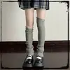Pierneras de Punto Rayadas Estilo Millennial Acampanadas de Pierna Ancha Chica Picante Subcultura Jk Lolita Pierneras Calientes Calcetines Holgados