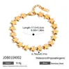 Design Silencioso e Elegante, Estilo Clássico Pulseira de Aço Inoxidável Dourado 18K Brilhante Estrela de Cinco Pontas, Joias de Pulseira Tendência em Aço Inoxidável