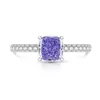 Douyin Mais Vendido Anel de Flor de Gelo de Pedra Preciosa Colorida Diamante de Alto Carbono Super Brilhante Anel Simples Versátil da Moda Dedo Anelar Transmissão ao Vivo Dropshipping