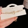Série Dourada Personalidade Única Tendência Pulseira de Zircônia Luxo Leve Design Versátil Simples Sensação de Alto Padrão Joia de Mão Atacado