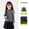 Suéter Feminino Dudu, Blusa Estilosa de Outono para Bebês Meninas, Roupa de Baixo para Outono e Inverno para Bebês, Nova Roupa Infantil