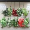 12 Folhas de Begônia Folhas de Chuva de Primavera Flores Artificiais de Casamento Fotografia Planta de Casa Decoração Floral Mori Vestido Suave Simulação Plantas Verdes
