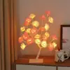 Lámpara de rama de rosa LED transfronteriza USB flor artificial decoración de dormitorio regalo de Navidad San Valentín lámpara de mesa pequeña decorativa