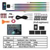 Iluminação Ambiente para Carro Novo, Iluminação Interna de Carro Modificada de 256 Cores, Iluminação Decorativa Interna, Tira de Iluminação Ambiente para Painel
