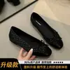 Zapatos de abuela retro estilo francés con lazo, suela blanda, para mujer, 2026, nuevos zapatos planos de lunares estilo hada, de nicho