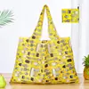 Nuevo en stock bolsa de compras plegable grande de protección ambiental bolsa de mano con estampado para compras de supermercado venta directa de fábrica transfronteriza