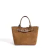 Otoño/Invierno 2026 Bolso de Mano Retro Escarchado Nicho Lujo Ligero Bolso de Hombro Kelly Bolso Cruzado Tipo Cesta Simple Versátil