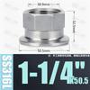 Conector de Tubo Rosca Interna Tipo Abraçadeira Hexagonal de Instalação Rápida Aço Inoxidável 304/316 Grau Sanitário Rosca Interna Bspt/Rc