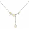 Joias Jasmine em Prata Pura S999, Colar de Nicho de Luxo Leve, Presente para o Aniversário da Namorada ou da Melhor Amiga