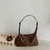 Bolsa transversal de ombro única retrô transfronteiriça 2026 casual nova simples moda cor sólida para mulheres, elegante sob o braço