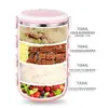Caja de almuerzo aislada para estudiantes de acero inoxidable 304, redonda, de gran capacidad, con compartimentos multicapa, caja para mantener la comida fresca
