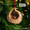 Decoraciones Navideñas Transfronterizas de Búho y Mapache Nuevas, Adornos para Árbol de Navidad, Colgantes Pequeños Planos 2D Acrílicos