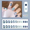 Parche para Uñas Portátil Corto Estampado Parche para Uñas Manicura Uña Portátil Terminada Venta al por Mayor Uña Portátil Casual Personalización