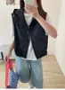 Chaleco con capucha casual con cremallera estilo coreano para mujer, nuevo chaleco sin mangas de trabajo otoño 2026, moderno