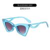 Gafas de sol de ojo de gato triangulares transfronterizas nuevas 2022 Gafas de sol de moda para mujer estilo ins europeo y americano con patilla hueca de ola