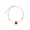 Colar de Cabaça Kirin Vermelho para Mulheres, Banhado a Ouro Rosa 18K, Ano do Coelho, Ágata da Sorte e Prosperidade, Pulseira de Madrepérola Branca, Brincos, Luxo Leve