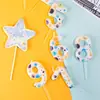 Pegada de cachorro de desenho animado transfronteiriça número do animal de estimação velas decoração de bolo infantil doces meninos meninas velas de aniversário