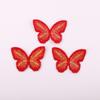 Especial transfronterizo para la nueva pinza para el cabello roja de red, accesorios decorativos de mariposa, pegatinas de tela bordadas de mariposa de color de una sola capa de moda DIY