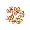 Acessórios de joias antigas faça você mesmo 8*14 gotas de água esmalte checo gotas de água cor orquídea grampo de cabelo vestido han material de vestido de noiva