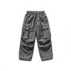 Calças Cargo Forradas com Fleece para Meninas Outono/Inverno 2025 Novo Estilo Calças Casuais de Inverno para Crianças Maiores com Fleece Integrado Calças de Perna Larga Tendência