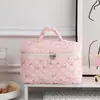 Bolsa Cruzada Neceser Cosmético para Mujer Gran Capacidad Acolchada Estampada Dibujos Animados Bolsa de Cosméticos Viaje al Aire Libre Neceser de Artículos de Tocador