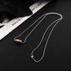 Colar de aço de titânio arco-íris personalizado para homens e mulheres design de nicho moderno on-line vermelho hip hop rua cool rotating shaft sweater chain design