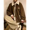Chaqueta retro de estilo americano para hombre, otoño, diseño de nicho, combinación de colores, marca de moda, chaqueta informal holgada de calle para pareja