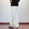 Pantalones de chándal de pierna recta de peso pesado con caída, de marca americana a la moda, con cintura de bloques de color personalizados para hombre y mujer, holgados y adelgazantes para otoño, estilo deportivo casual