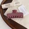 Presilha de Cabelo Fresca e Elegante Estilo Coreano para o Verão, Grampo de Cor Sólida, Presilha Grande Tipo Tubarão Estilo Francês, Versátil para o Dia a Dia