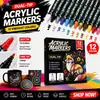 Marcador acrílico de doble punta, secado rápido, resistente al agua, marcador para graffiti de cerámica para estudiantes, pincel para pintar porcelana DIY