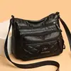Bolso de piel suave para mujer 2026 modelo nuevo bolso cuadrado pequeño bolso cruzado bolso de hombro para madres de mediana edad nuevo bolso de moda versátil