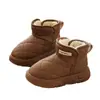 Botas de Neve Infantis Pato Amarelo Meninos Inverno Novo Estilo Veludo Espessado Sapatos de Inverno Impermeável Antiderrapante Meninas Neve Sapatos de Algodão