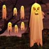 Decoração de halloween layout externo Lanterna de terror de halloween Lustre de Fantasma Luzes coloridas LED Fio de luz piscante