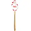 Raspador de Silicona Impreso Mango de Madera Raspador de Silicona Impreso Raspador de Silicona Papá Noel de Navidad