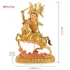 Cobre todo dorado "Buda Rey Gesar" estatua de bronce de 12 pulgadas estatua de Buda hecha a mano de Tíbet adornos para el hogar del Salón de Buda