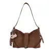 Bolso de hombro único de color liso, muy elegante y retro, modelo nuevo de otoño 2026, bolsa tote de gran capacidad para el trabajo y los desplazamientos