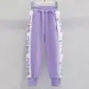 Pantalones de chándal para niñas Primavera y Otoño Nuevos Elegantes Pantalones Largos Casuales para Niños Pantalones Deportivos Versátiles de Dibujos Animados para Niñas