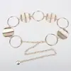 Anel Feminino de Alta Qualidade Novo Cinto Casual Corrente de Metal com Saia Decorativa Acessórios de Corrente para Cintura de Vestido