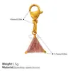 Europeo y Americano Nicho Lujo Ligero Zircón de Color Colgante con Cierre de Langosta Desmontable Acero Inoxidable DIY Cadena para Bolsos Accesorios de Pulsera