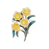 Broche de Peônia Pintada de Alto Padrão Estilo Chinês, Elegante Novo Broche de Corsage de Flor de Planta Acessórios Ecologicamente Corretos
