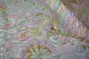 Novo estilo de tecido jacquard de poliéster clássico tingido na massa com cinco adornos florais para cheongsam, vestidos femininos de estilo chinês, trajes de performance e saias