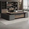 Mesa executiva de luxo, design moderno simples, mesa de presidente, mesa de CEO, mesa executiva, conjunto de mesa e cadeira para escritório de gerente