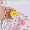 Molde de Silicone com Resina de Cristal em Formato de Coração com Cinco Compartimentos para Pingente de Coração com Preenchimento de Areia Líquida e Óleo
