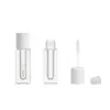 Jinze Embalagens: Tampa Redonda, Frasco Quadrado, Tubo de Gloss Labial, Recipiente de Gloss Labial, Materiais de Embalagem Tubo Plástico Vazio