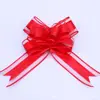 Transfronterizo 50 Grande Liso Elegante Hilo de Nieve Lazo Flores Tiradas a Mano Regalos de Navidad Flores Decoración de Coche de Boda Flores