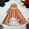 Vestido de Malla Plisado de un Hombro Transparente con Costuras de Espina de Pescado Off-Shoulder Diseño Europeo y Americano Nanyou