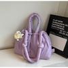Bolso Cubo Casual de Gran Capacidad Coreano 2026 Nuevo Elegante Nicho Bolsa Nube Bolso de Mano de Tela Bolso de Hombro Cruzado